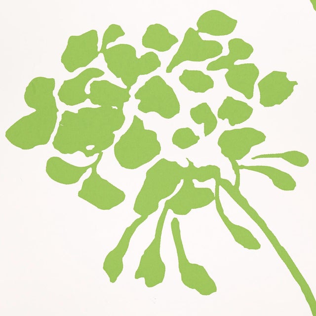 Contemporary Sample - Schumacher Pennick Wallpaper in Leaf on Ivory For Sale - Image 3 of 4