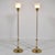 Metal 1970s Pair of Vetri Artistica Murano Glass and Brass Torchiers For Sale - Image 7 of 10