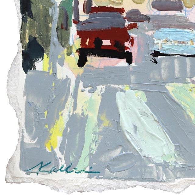 2020s Ventura Boulevard - Original Los Angeles Cityscape Mixed Media Painting on Paper by Kellie Newsome For Sale - Image 5 of 6