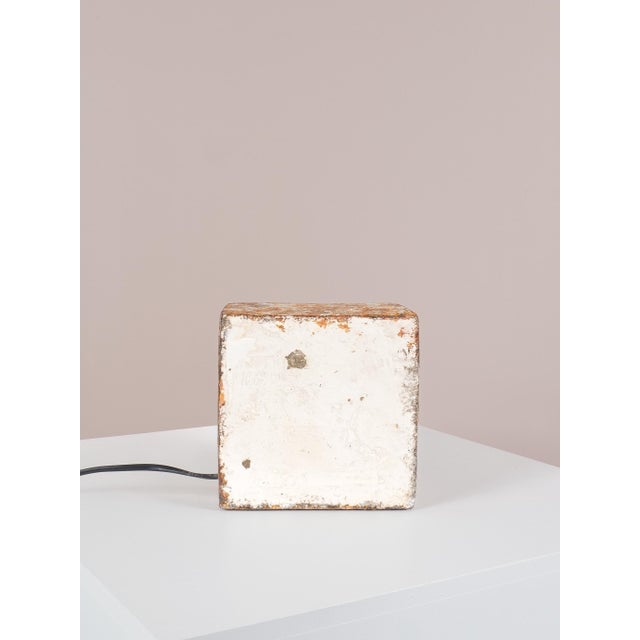 Tan Mid-Century Sculptural Ceramic Lamp, France, 1960 For Sale - Image 8 of 9