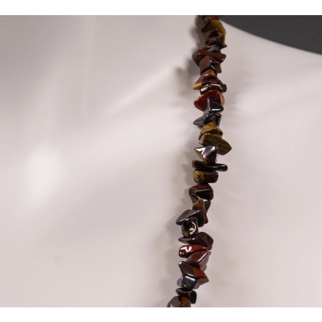 Vintage Gemstone Tiger Eye Necklace, 1960s For Sale - Image 7 of 12