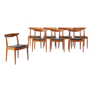 1950s W2 Dining Chairs by Hans J Wegner - Set of 8 For Sale