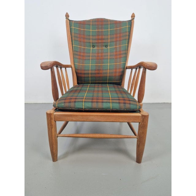Vintage Scandinavian Beech High Back Armchairs, 1960s, Set of 3 For Sale - Image 9 of 15