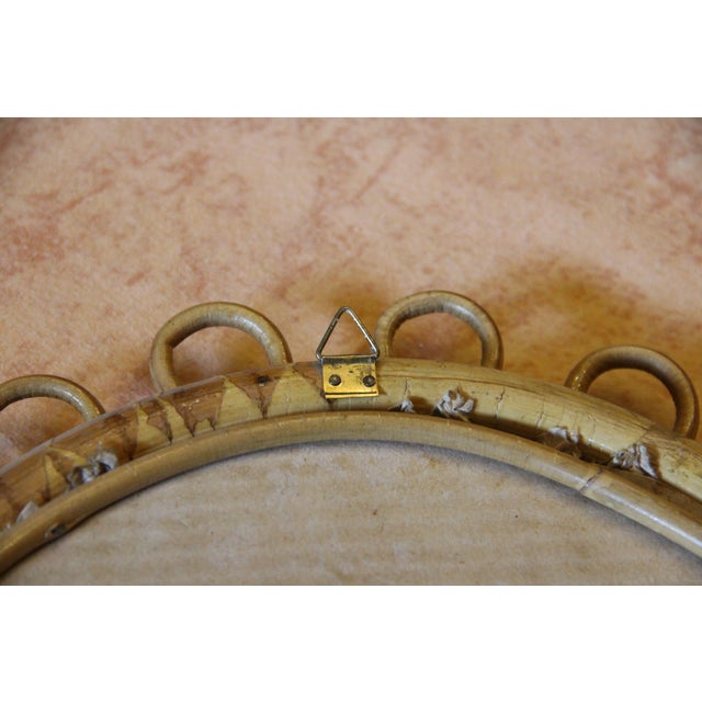 Vintage Rattan and Bamboo Mirror, 1960s For Sale - Image 13 of 14