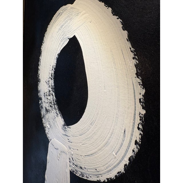 Abstract Modern Abstract Painting in Vintage Frame “The Key” For Sale - Image 3 of 11