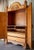 1970s 1970's Rattan Etched Wood Safari Armoire Wardrobe Storage Cabinet For Sale - Image 5 of 14