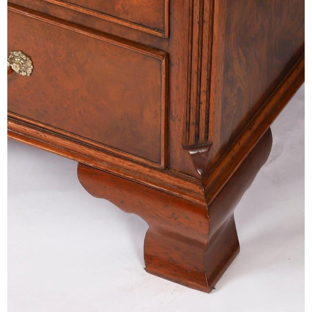 Antique Victorian Burr Walnut Partners Pedestal Desk, 1900s For Sale - Image 17 of 18