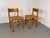 1950s Vintage Oak and Rush Chairs by J Van Heuvel for Advorm, 1950s, Set of 2 For Sale - Image 5 of 11