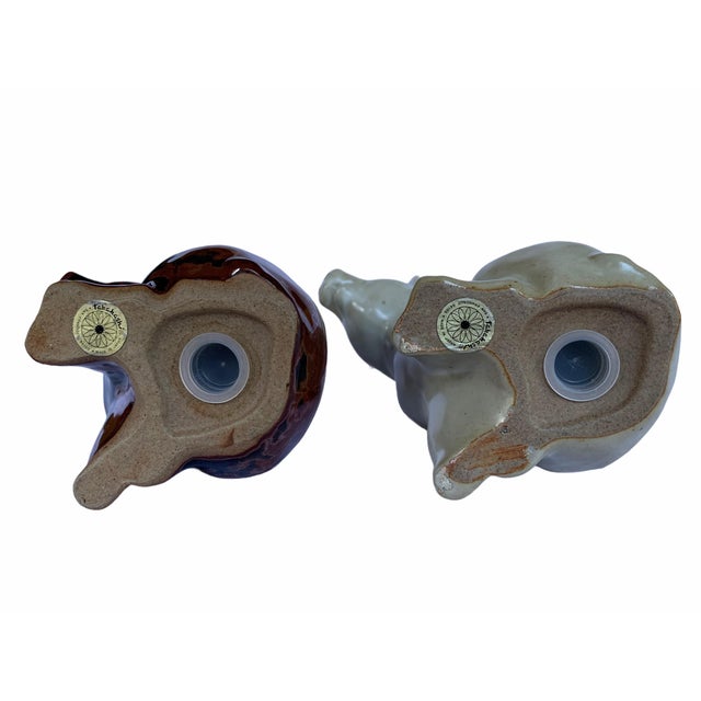 1970s Japanese Takakashi Ceramic Pig Salt & Pepper Shaker Set- a Pair For Sale - Image 9 of 10