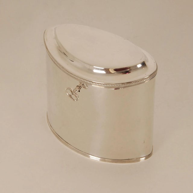 Silver Antique Tea Caddy Empire Napoleonic Sterling Silver Box Casket Tariff For Sale - Image 8 of 13