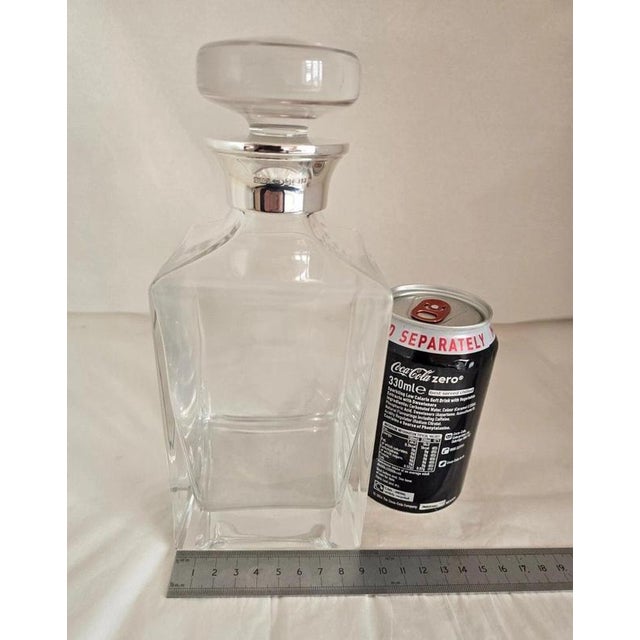 Sterling Silver Mounted Cut Glass Decanter from James Dixon & Sons, 2001 For Sale - Image 18 of 18