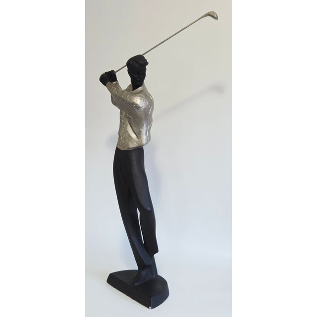 Stone 1980s Alexsander Danel Golf Sculpture Austin Production Golfer "In the Swing Ii" 1989 For Sale - Image 7 of 12