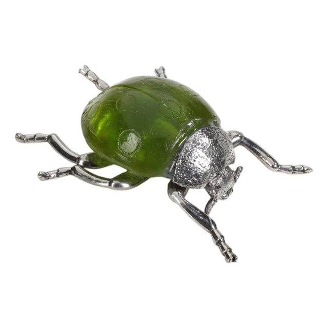 Decorative Green Ladybug Figurines, Set of 2 For Sale