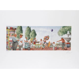 Vic Herman, Any Sunday in Chapultapec Park, Lithograph For Sale