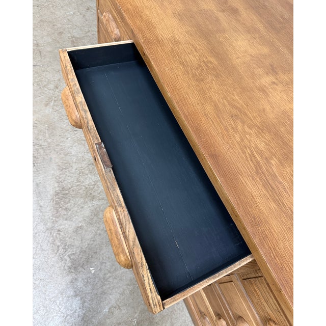 Vintage Oak Ministers Desk, 1930s For Sale - Image 11 of 15
