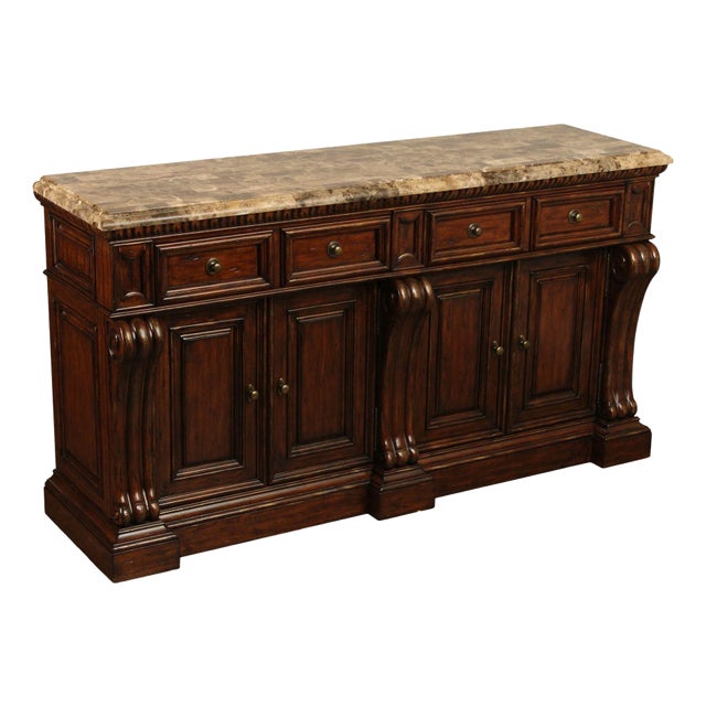 Empire Style Large Carved Sideboard For Sale