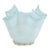 Vintage Murano Celadon Aqua Fazzoletto Handkerchief Art Glass Vase For Sale