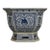 Antique Blue & White Porcelain Planter – 9.8" Hexagonal Jardiniere With Floral Motif For Sale