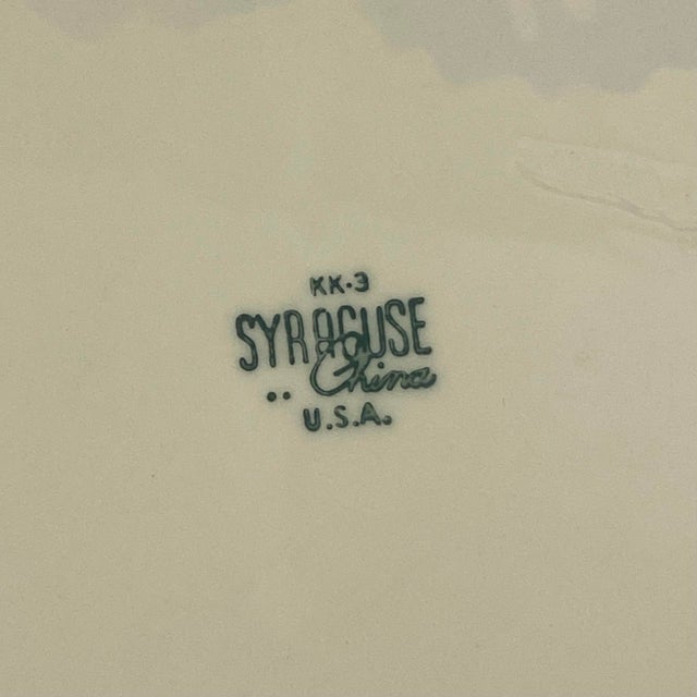 Syracuse China 1960s Syracuse China Scalloped Howard Johnson Restaurantware Platter For Sale - Image 4 of 6