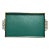 Midcentury Modern Turquoise Decor Tray With Gold Handles For Sale