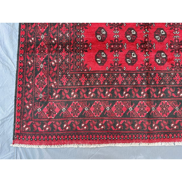 Fine Quality Red Khal Mohammadi Hand-Knotted Wool Rug - 7'9" X 5'1" For Sale - Image 6 of 9