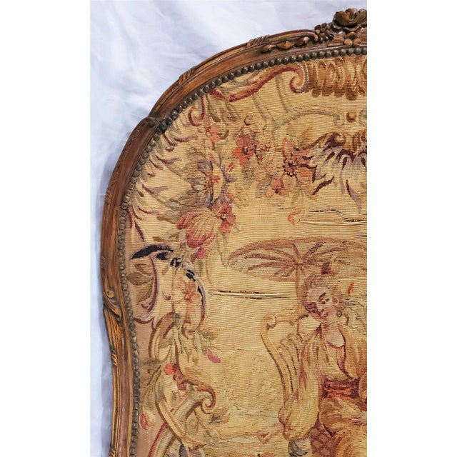 Early 19th Century French Tapestry With Wooden Custom Frame For Sale - Image 4 of 7