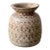 Vintage Hand-Carved Wooden Pot With Bone Inlay Decorative Vessel For Sale