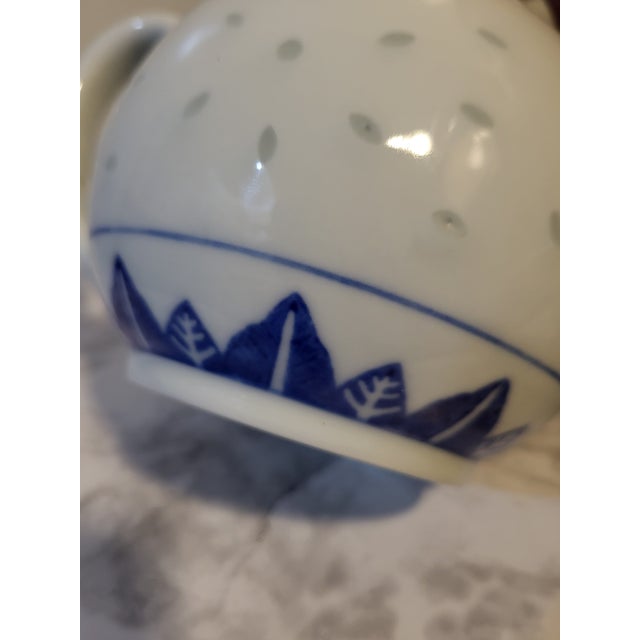 1980s Chinese Floral Porcelain Translucent Rice Grain - Set of 5 For Sale - Image 11 of 15
