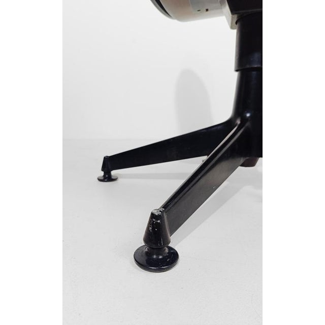 Cognac Leather and Rosewood Desk Chair attributed to Ico Parisi for MiM Roma, Italy, 1960s For Sale - Image 16 of 18