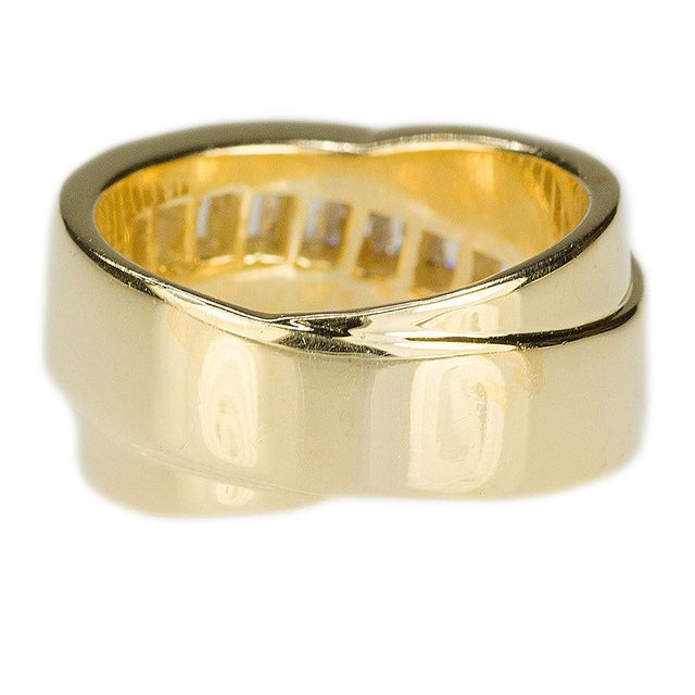 Contemporary Late 20th Century Oliva Diamond Ring, Size 5 For Sale - Image 3 of 3