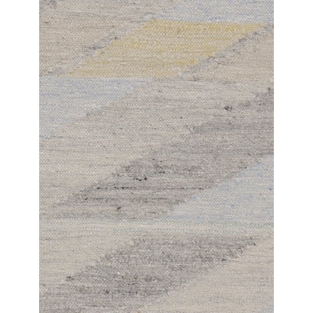 Mid-Century Modern Swedish Style Kilim Deco Flatweave Rug 8' X 10' For Sale - Image 3 of 10