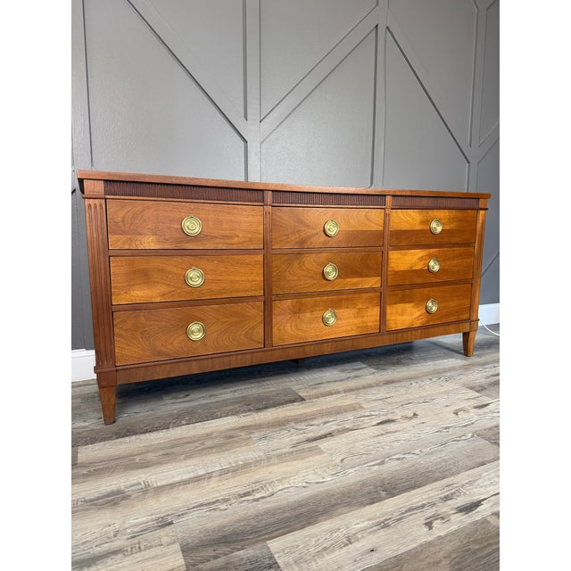 1950s Refinished Walnut Dresser by Stanley For Sale - Image 15 of 15
