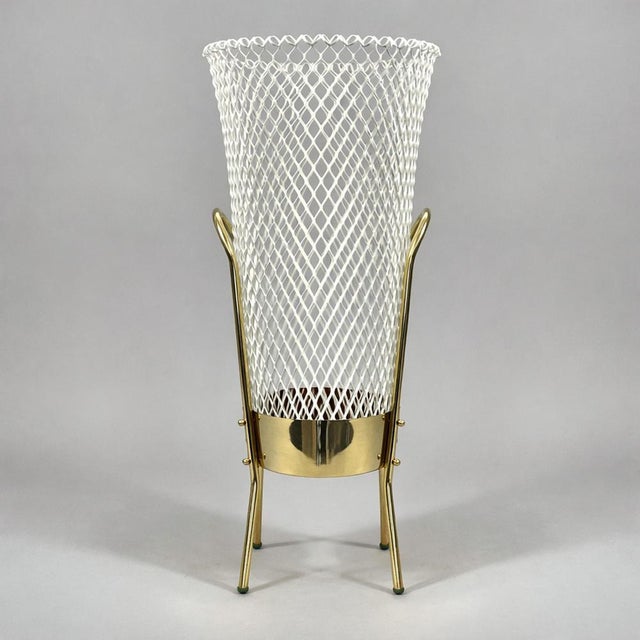 Mid-Century Modern Brass and White Metal Umbrella Stand, Italy, 1950s For Sale - Image 11 of 18