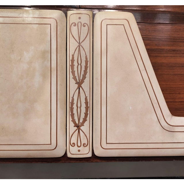Brown Italian Display Cabinet with Parchment from La Permanente Mobili Cantù, 1950s For Sale - Image 8 of 11