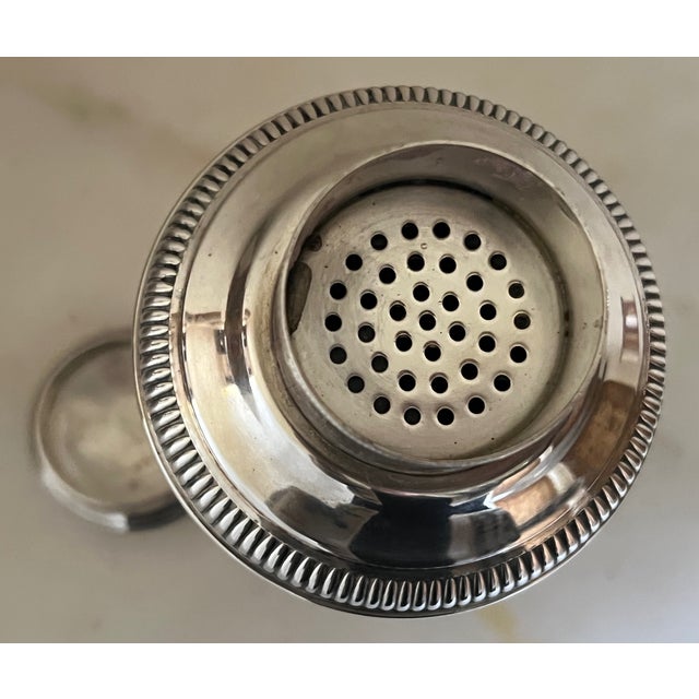 Metal Large French Silverplate Cocktail Shaker, C. 1930's For Sale - Image 7 of 10