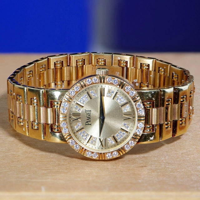 Gold Piaget Dancer 125th Anniversary Limited Edition Diamond 18k Gold Watch For Sale - Image 8 of 14