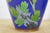 Early 20th Century Pair of Chinese Cloisonne Cobalt Blue Floral Peonies Butterfly Vases Urns 7" For Sale - Image 11 of 13