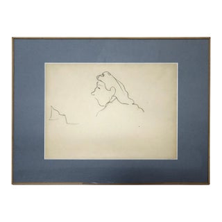 Albert Marquet Pencil on Paper Double-Sided Drawing, Profile of a Woman For Sale