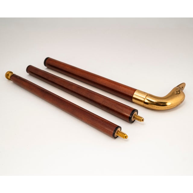 Vintage Walking Stick with Brass Duck Head, 1960s For Sale - Image 9 of 13