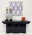 1990s Substantial Curved Italian Console Table, Newly Refinished Dark Navy Blue Offered for sale is a substantial 1990s...