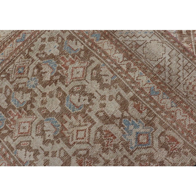 Antique Kurdish Runner in Soft Tones in Wool With All-Over Tribal Design 3'0 X 8'1 For Sale - Image 11 of 11