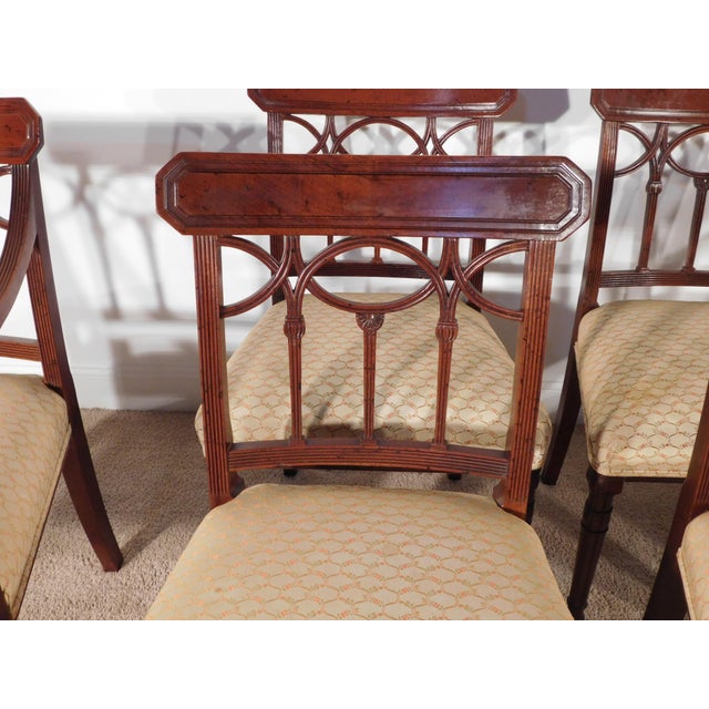 Charak Furniture Company Antique Circa 1920s-30s Set of 6 Sheraton Charak Furniture Dining Chairs For Sale - Image 4 of 18