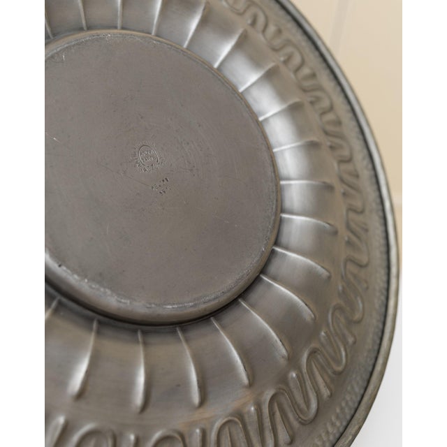 Gray Tin Jug and Plate from Mazzuco Artigianale, Italy, 1940s, Set of 2 For Sale - Image 8 of 11