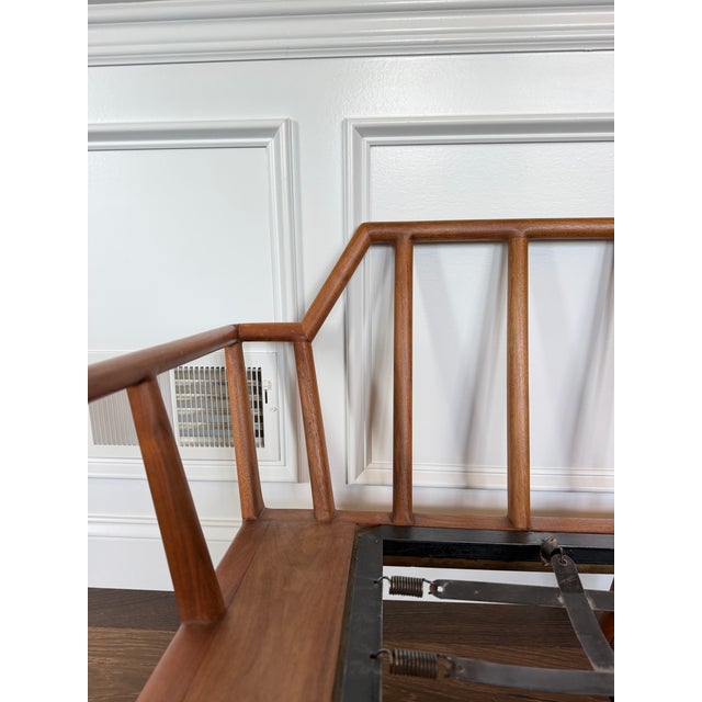 Rare Mel Smilow for Smilow-Thielle Walnut Rail Back Sofa, Circa 1955 For Sale - Image 6 of 12