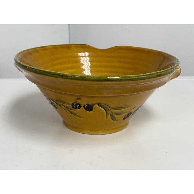 French Nicoise Olive of Coursange for William Sonoma Large Salad Serving Bowl For Sale - Image 4 of 12