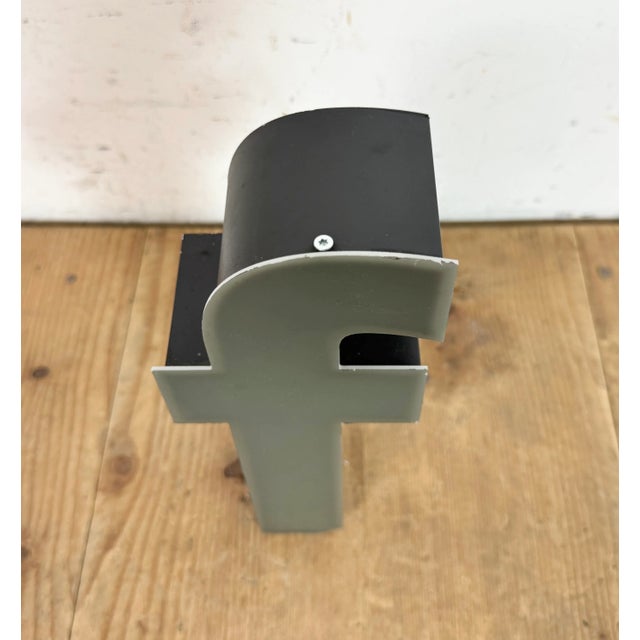 Vintage Grey Illuminated Letter F, 1970s For Sale - Image 6 of 12