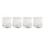 Tuscan Handmade Etched Rock Glass, Set of 4 For Sale