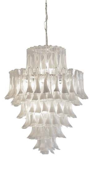Large Murano Glass Saddle Chandelier, 1980s