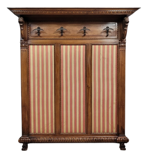Large Renaissance-Style Walnut Coat Rack