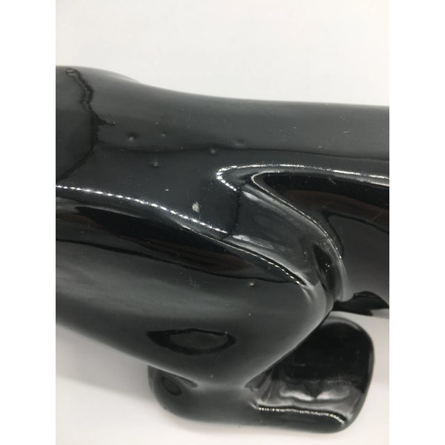Black Vintage Ceramic Royal Haeger - Style Black Panther Sculpture For Sale - Image 8 of 9